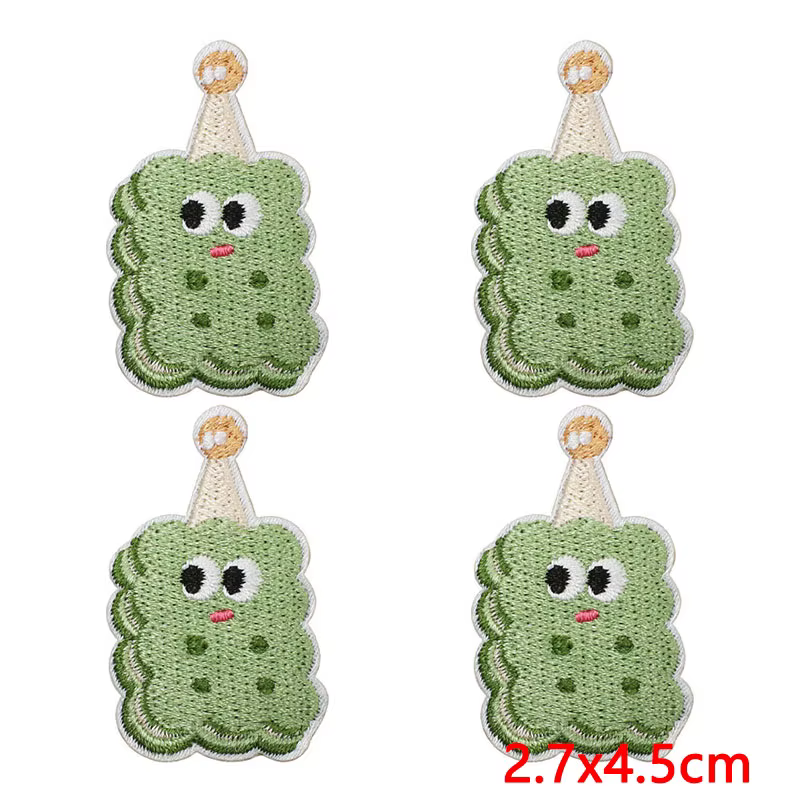 Parche termoadhesivo bordado de galleta y tostada dibujos animados - imagen 3
