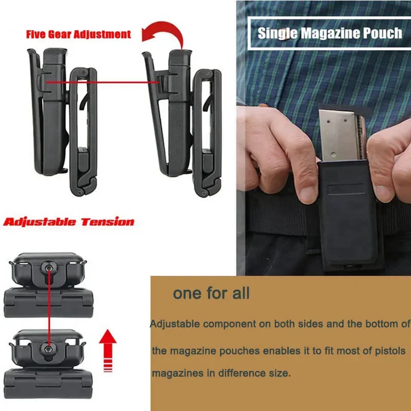 Funda táctica universal liberación rápida para cargadores 9mm