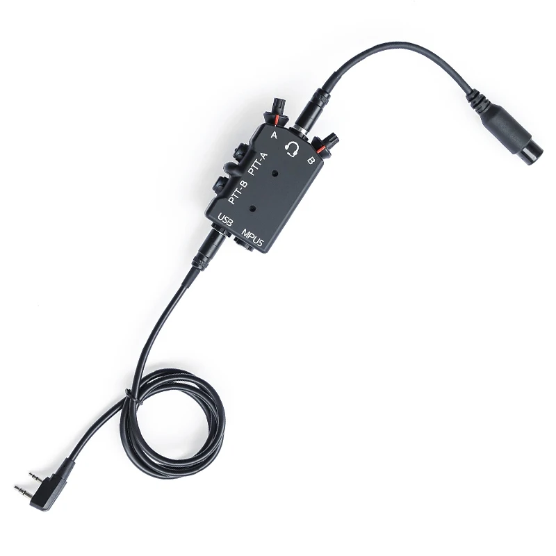 PTT metálico doble canal CNC profesional para radio AMP C3 táctico