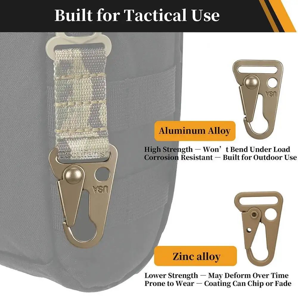 HK gancho MOLLE tipo mosquetón de aluminio para mochila y chaleco - imagen 3