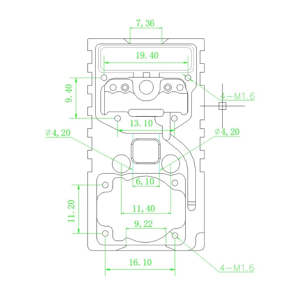 Detalle de la mira en configuración táctica