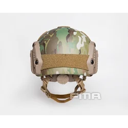 FMA casco táctico verde con forro ajustable y compatibilidad Picatinny