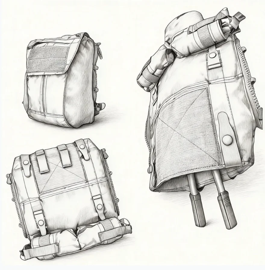 Panel táctico con cremallera JPC 2.0 – bolsa de accesorios mochila