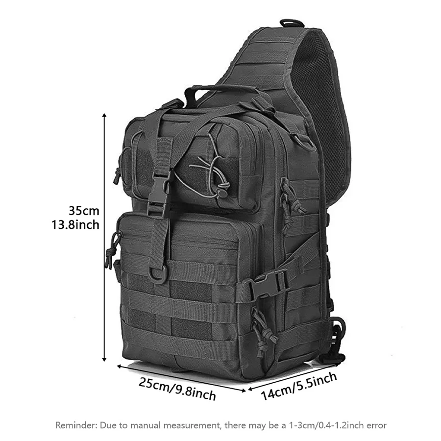 Mochila táctica militar con eslinga Rover vista frontal