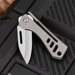 Cuchillo plegable de titanio para outdoor compacto, de bolsillo