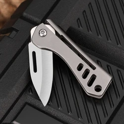 Cuchillo plegable de titanio para outdoor compacto, de bolsillo