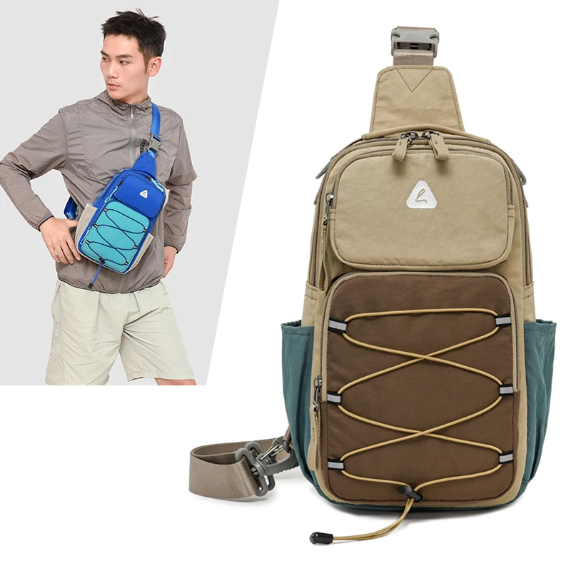 Bolsa táctica de pecho con cordón bandolera para viaje y trekking - imagen 2
