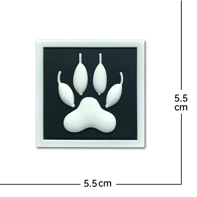 Parche PVC táctico pata de lobo – Insignia adhesiva para uniforme - imagen 5