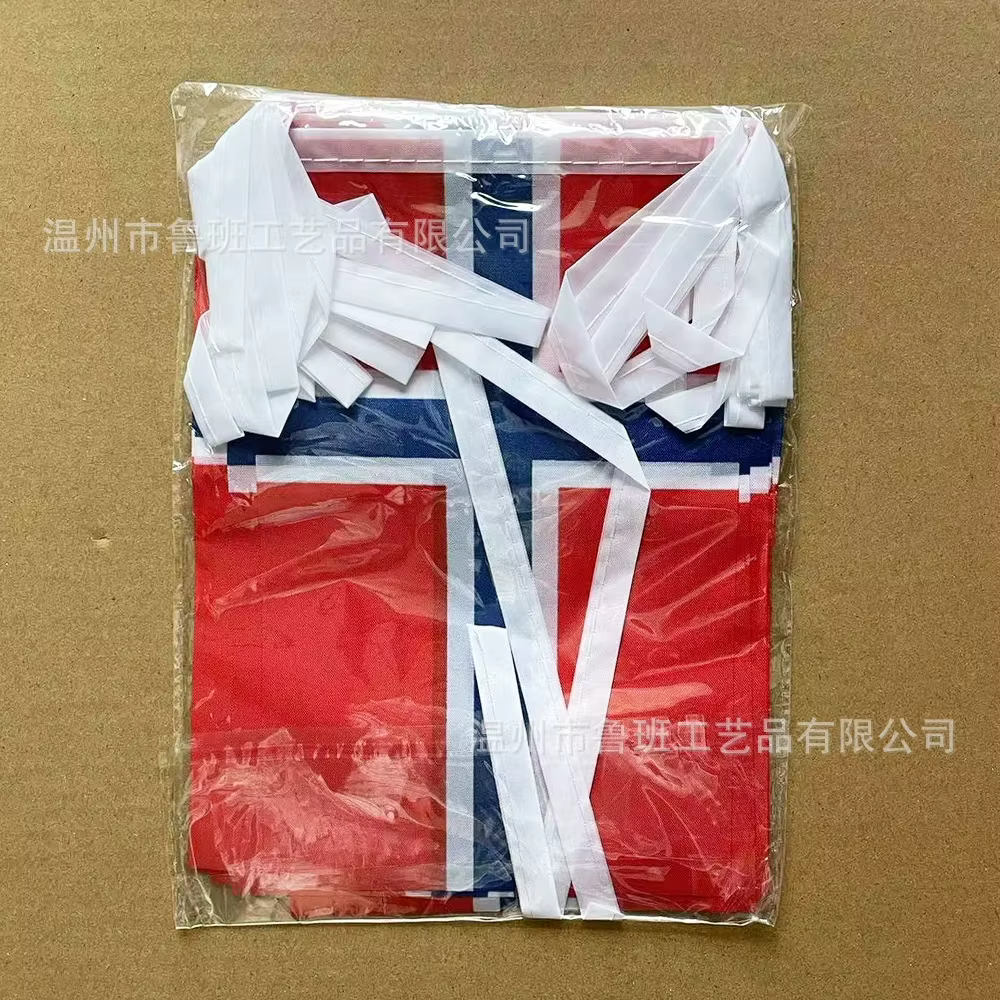 Banderines SKY FLAG Noruega en hilo – banderas para fiesta y festival - imagen 5