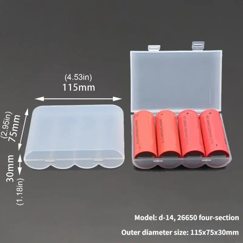 Clear View caja organizadora para baterías 26650, almacenamiento seguro - imagen 2