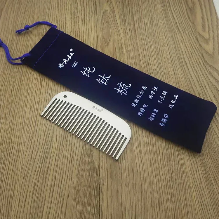 Peine antistático de titanio puro, mini para masaje suave portátil - imagen 2