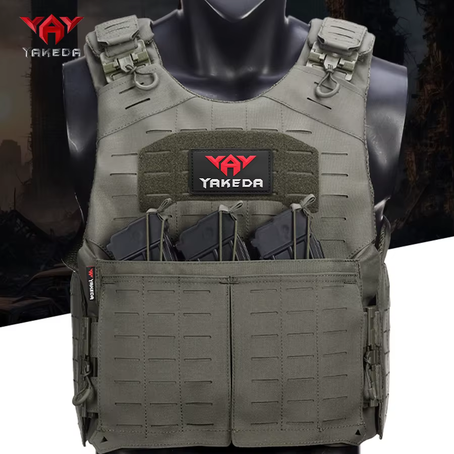 Chaleco táctico de bolsas ocultas triple, tejido resistente - imagen 4