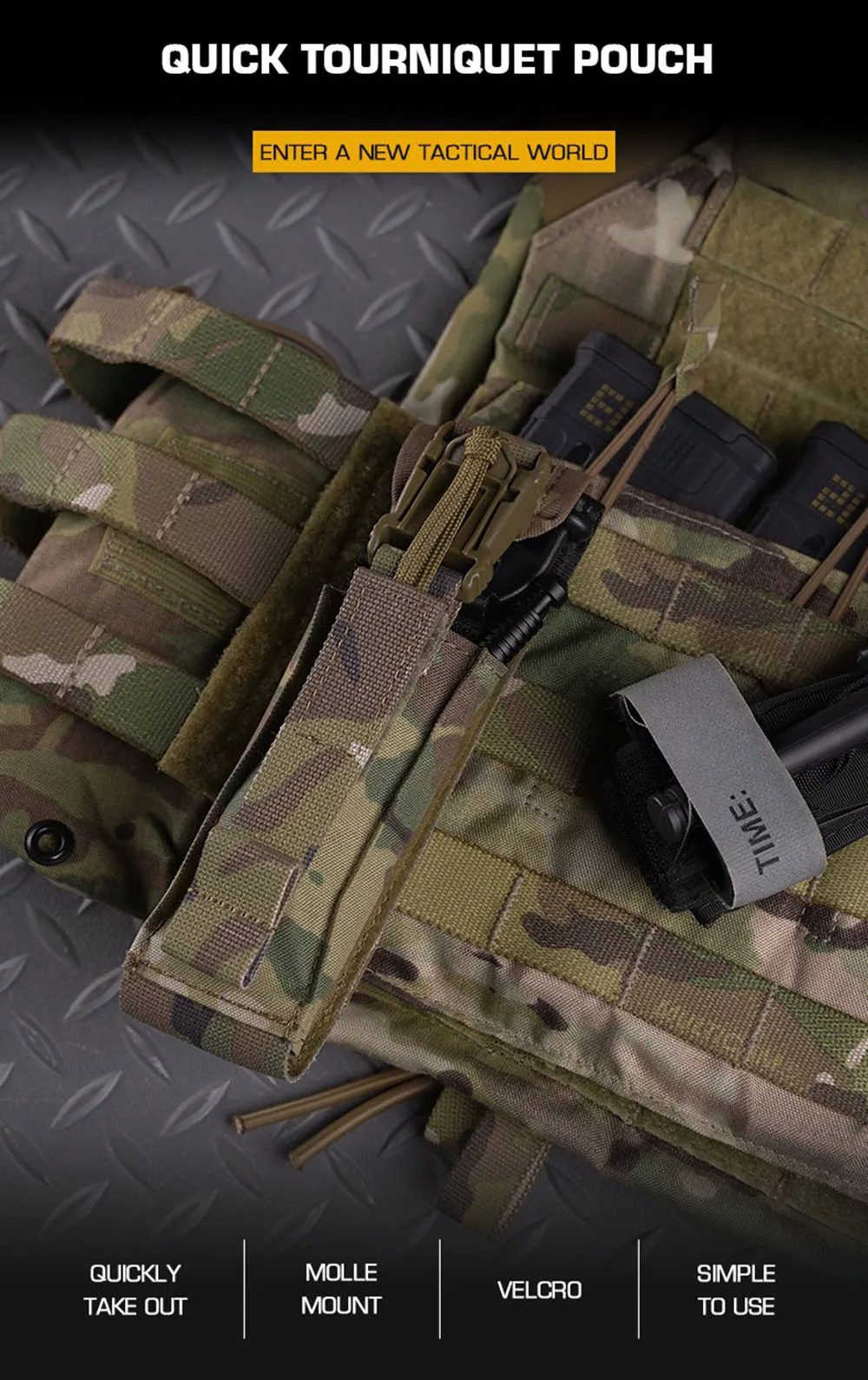 Bolsa MOLLE para torniquete de liberación rápida