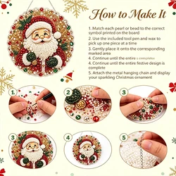 Atrapasol navideño 3D con cuentas y cadena metálica para ventana