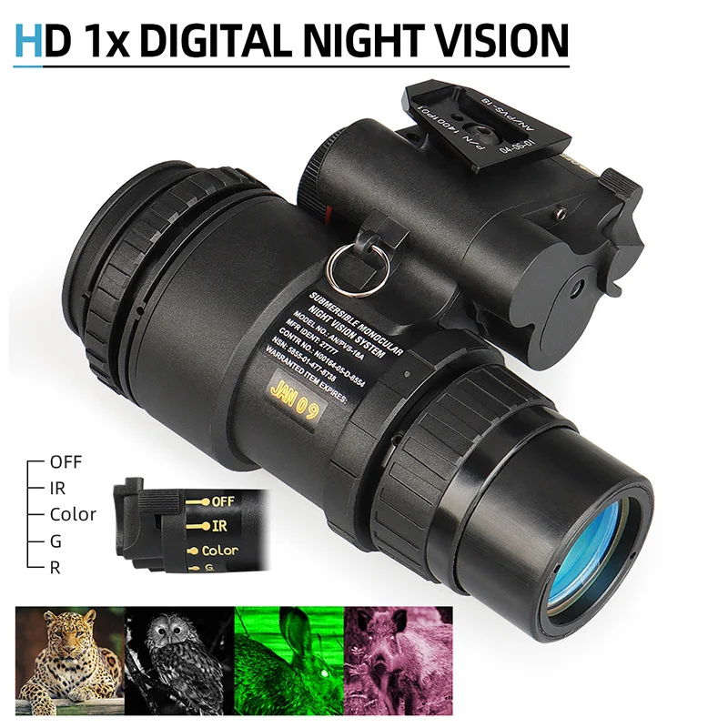 PVS-18 visor NVG nocturno IR para montaje en casco