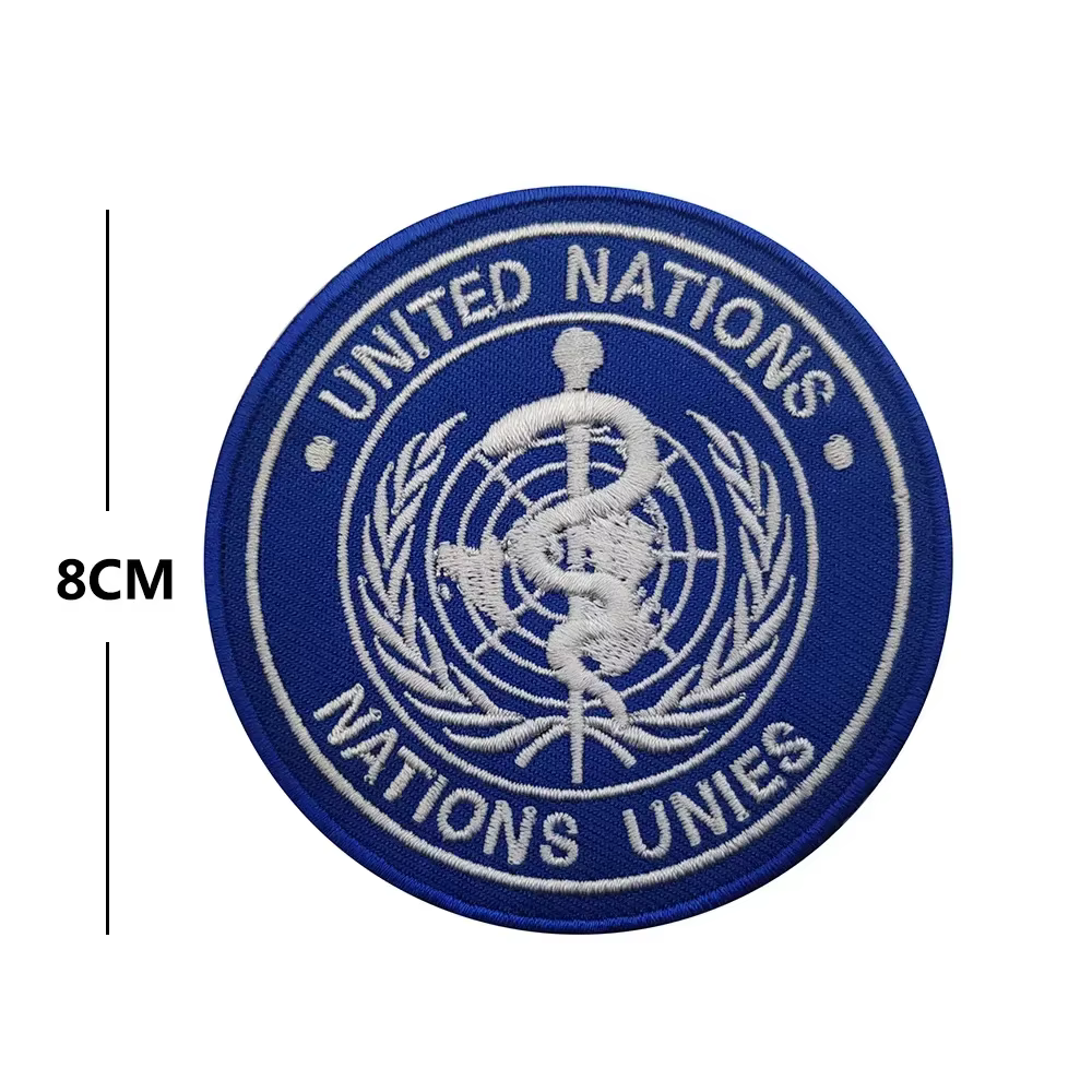 WHO Parche bordado militar Insignia moral gancho y bucle Ucrania UE - imagen 4