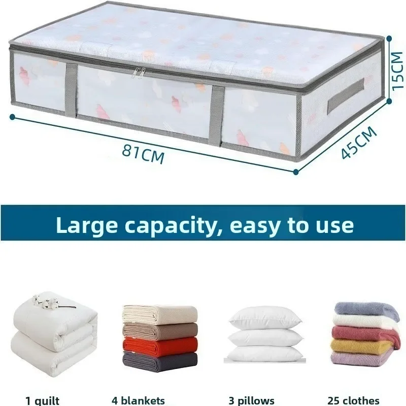 Bolsa de almacenamiento PVC transparente con clip bajo cama anti polvo - imagen 3