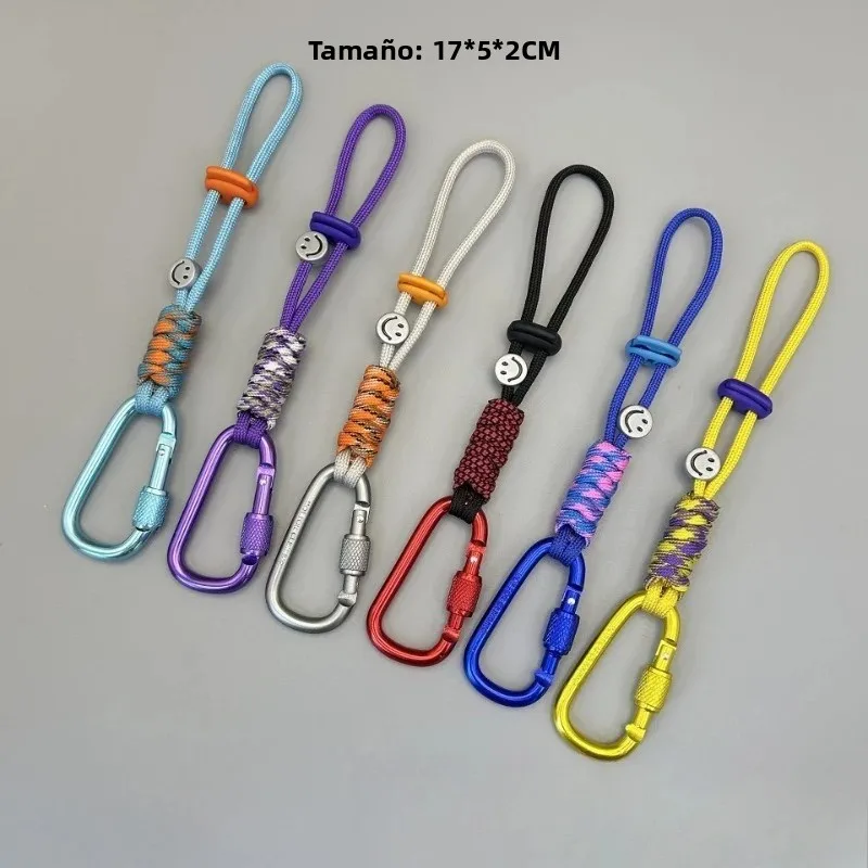Paracord trenzado con mosquetón en D y gancho rápido para botella - imagen 3