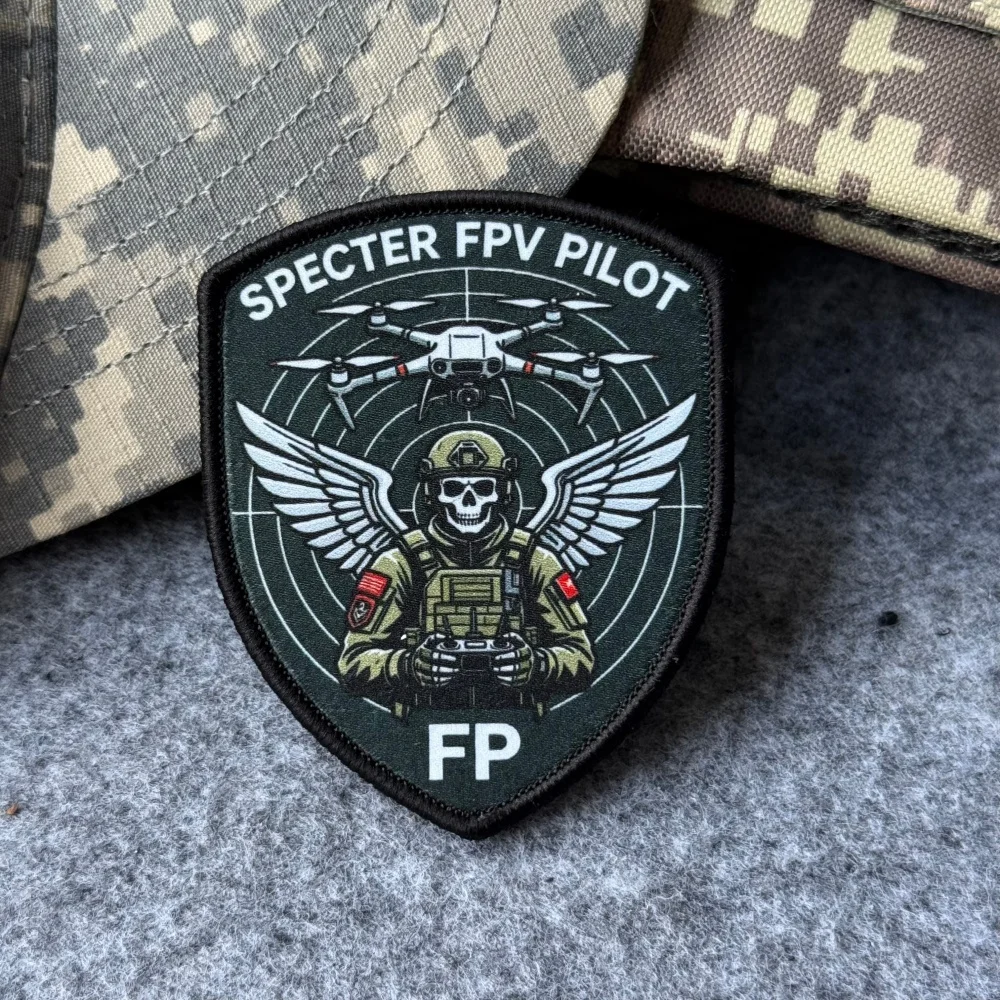 Parche táctico moral piloto FPV Specter – Velcro para mochila militar - imagen 5