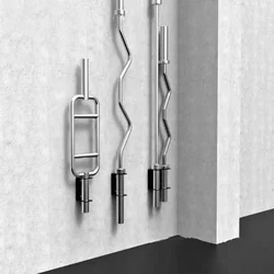 Soporte de barra olímpica de pared para entrenamiento en casa