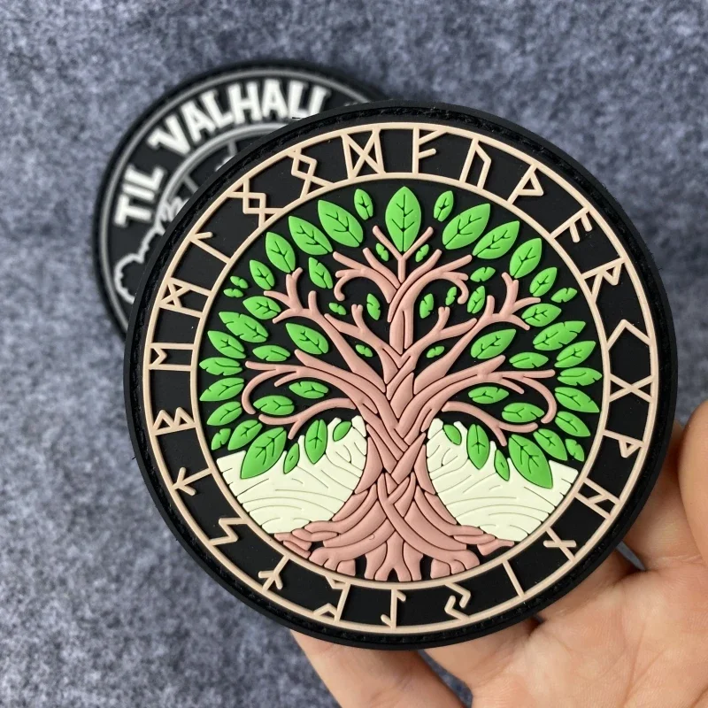 Parche táctico PVC vikingo Yggdrasil – Sistema gancho bucle para MOLLE - imagen 3