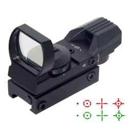 Mira táctica holográfica punto rojo y verde 20mm rail MOLLE