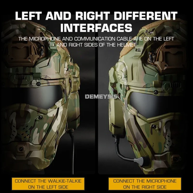 Casco táctico airsoft con auriculares y comunicación ajustable - imagen 5