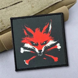 Parche táctico zorro rojo pirata insignia moral con velcro