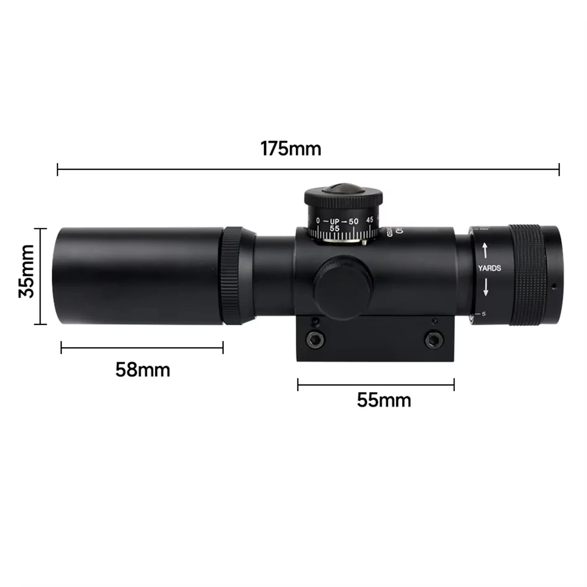 Mira telescópica compacta 4x21 AO para rifle y airsoft - imagen 3