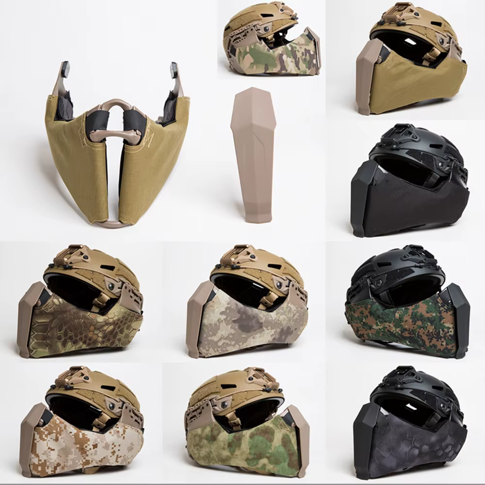 Máscara protección facial táctica Multicam TBFMA para casco Airsoft