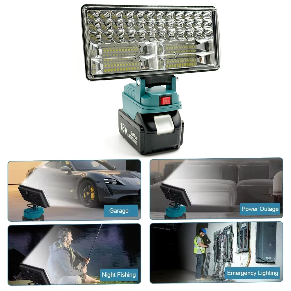 Makita Lámpara de trabajo LED recargable compatible litio sin batería - imagen 3