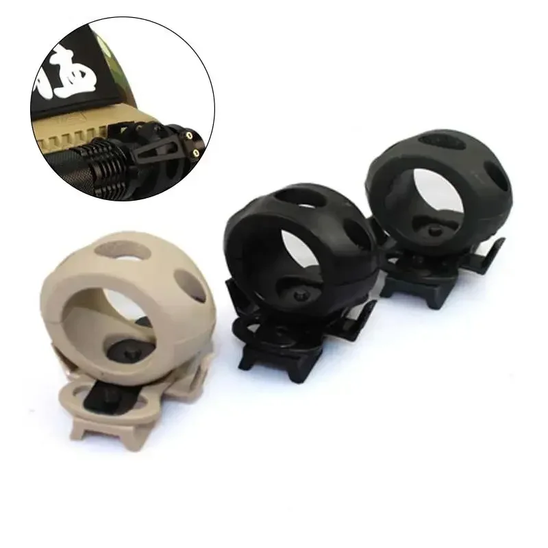 Soporte de linterna táctica para casco, 360° liberación rápida - imagen 5