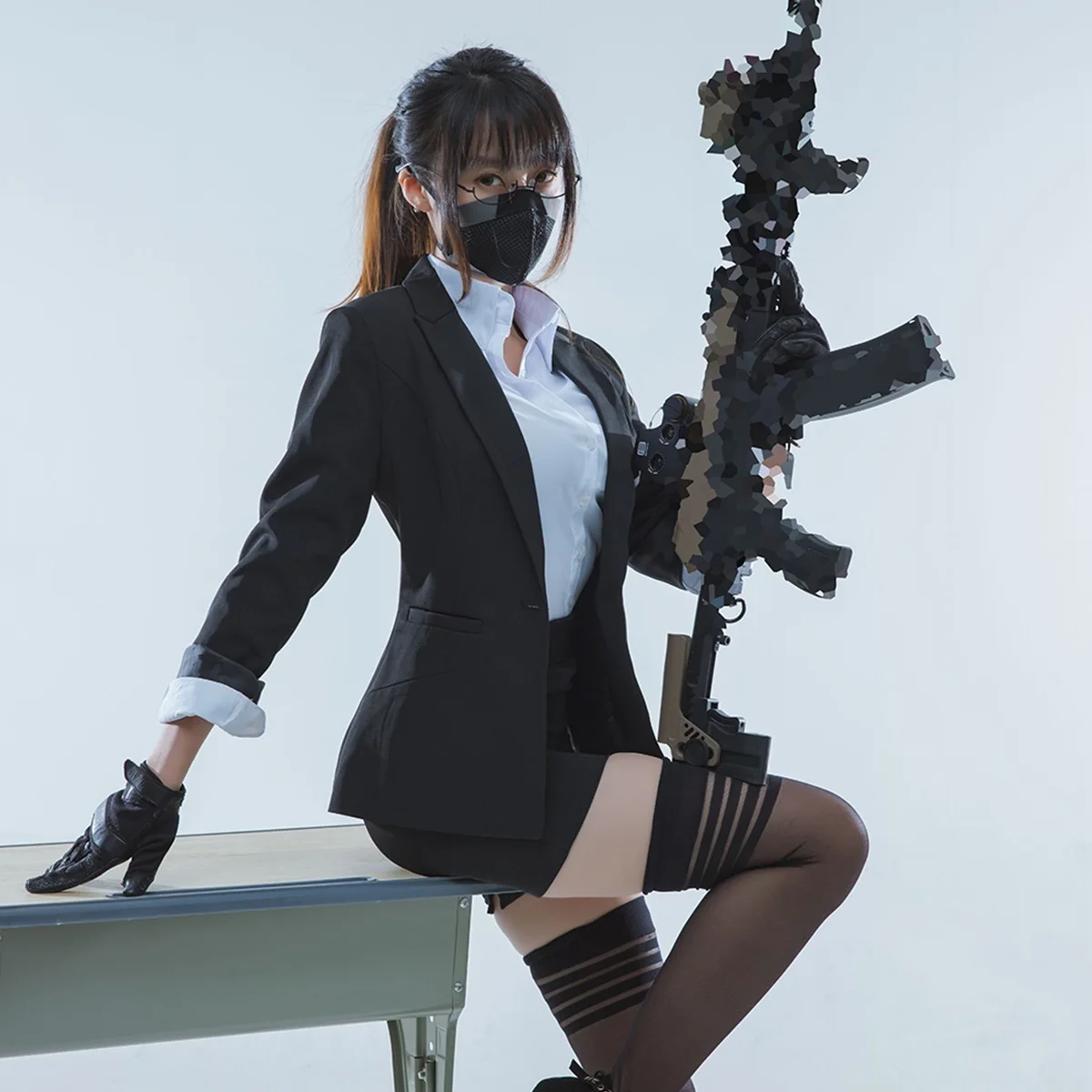 Máscara Airsoft táctica ajustable con filtro transpirable - imagen 5