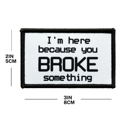 Parche morale 'I'm Here for You' bordado con cierre velcro