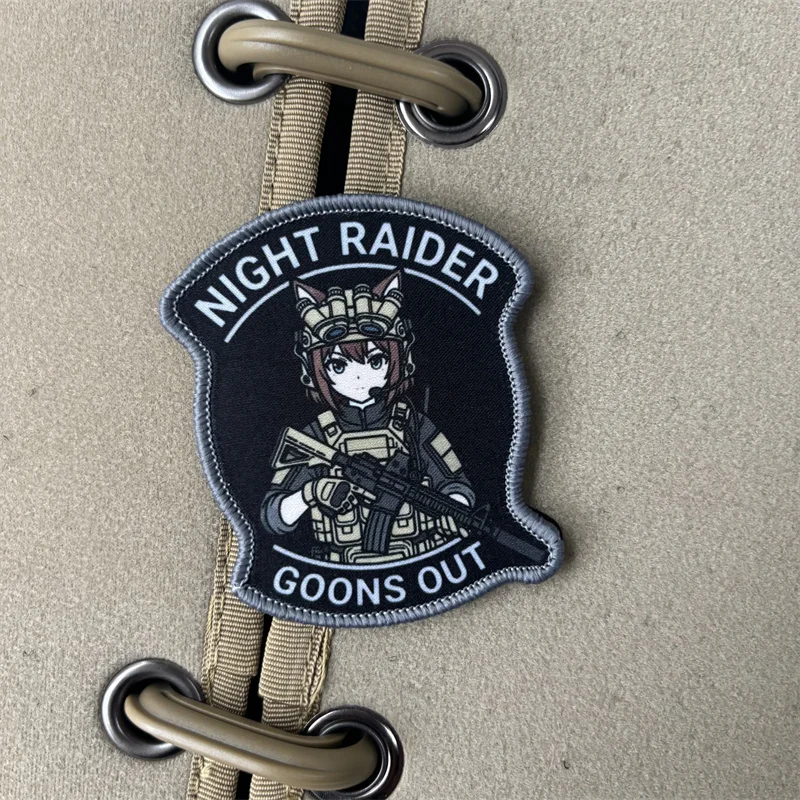 Parche táctico de moral NIGHT RAIDER GOONS OUT con velcro - imagen 4