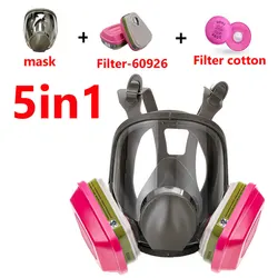 Respirador de cara completa para pintura en aerosol con cartucho
