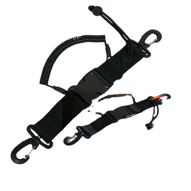 Cuerda de buceo en espiral antipérdida con clips y hebilla rápida - imagen 3