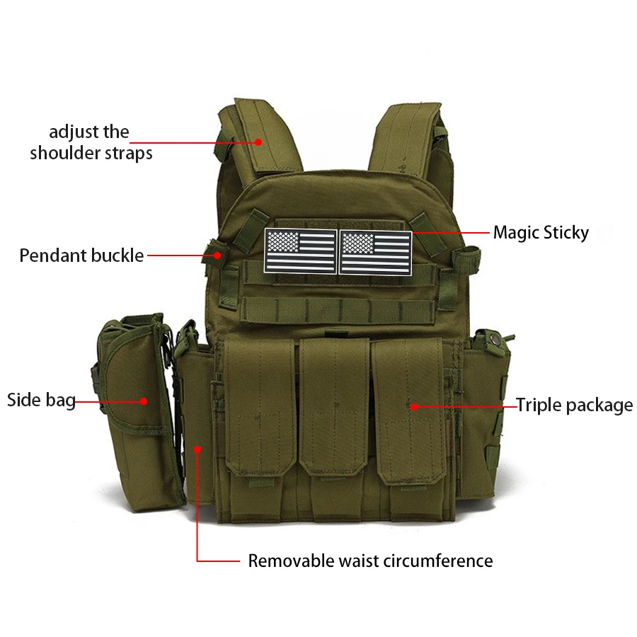 Sistema MOLLE para acoplar accesorios de forma modular