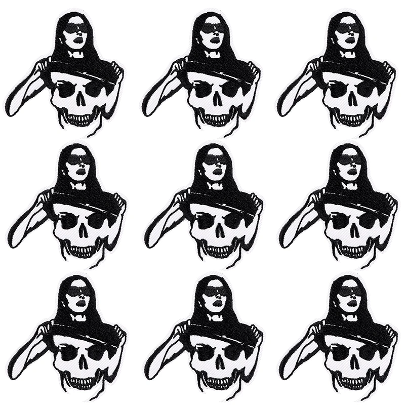 Parche táctico calavera punk – Bordado termoadhesivo - imagen 4