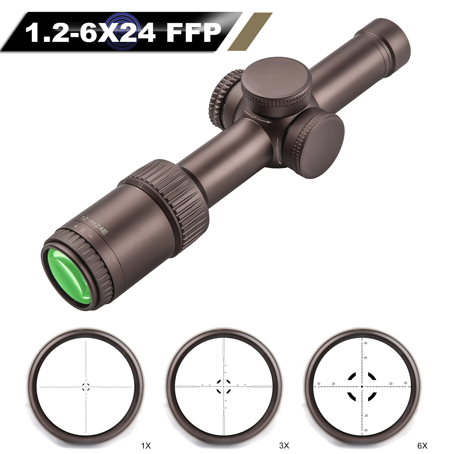 T-Eagle XT mira telescópica táctica con IR FFP para caza y airsoft - imagen 5