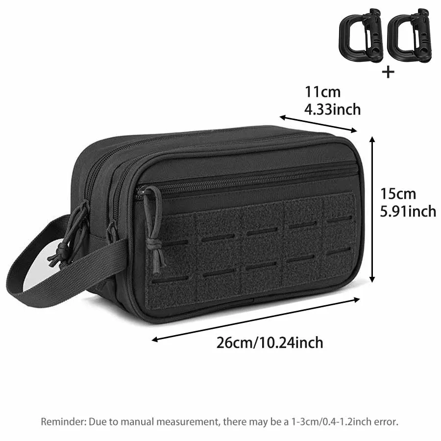 Bolsa táctica de cintura multicompartimento doble cremallera