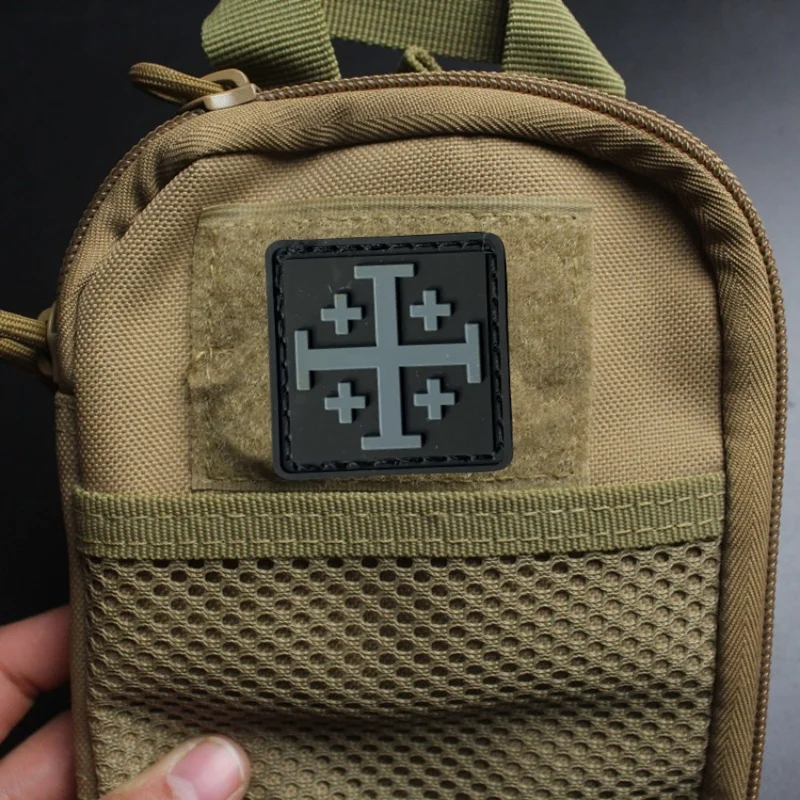 Parche táctico militar PVC con gancho y bucle para insignias