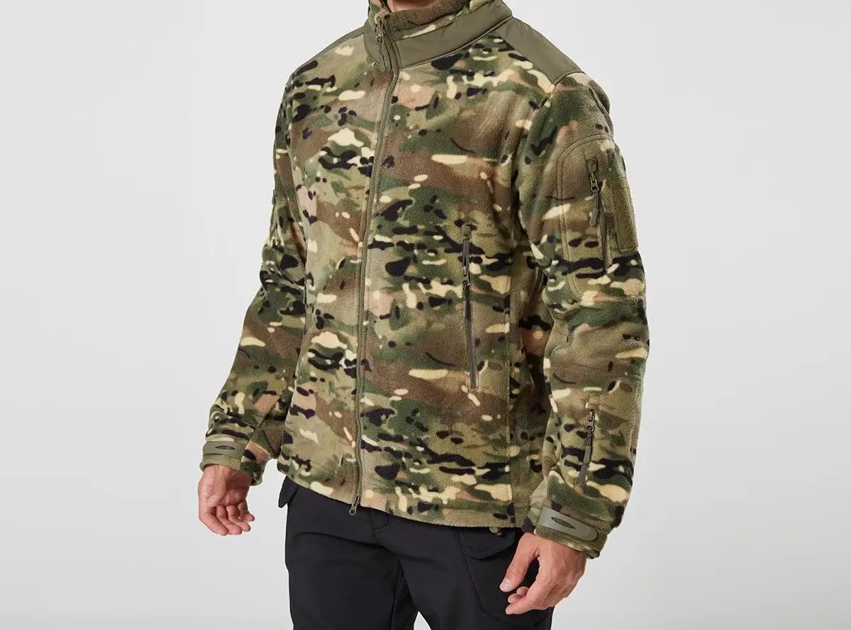 Chaqueta táctica de forro polar grueso camuflaje para hombre - imagen 5