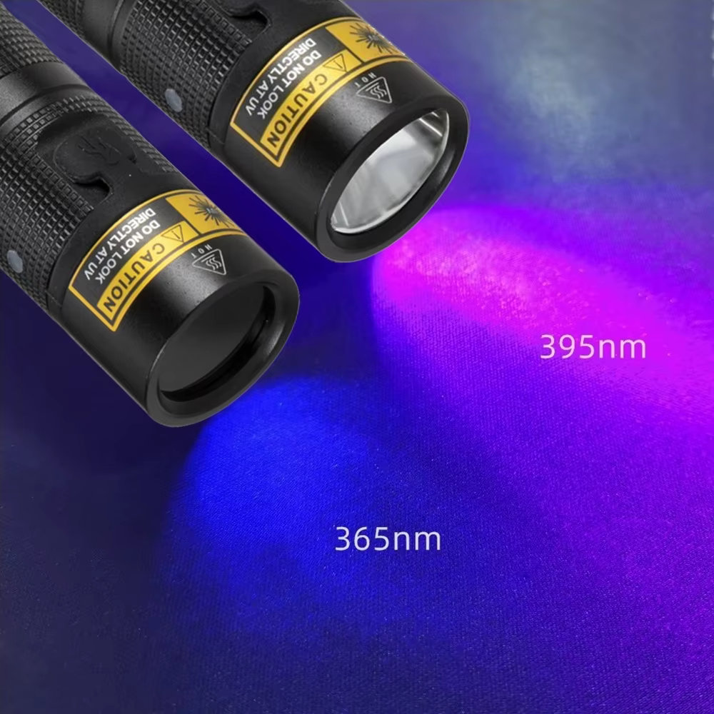 Linterna UV táctica 10W recargable USB doble frecuencia 365/405nm - imagen 3