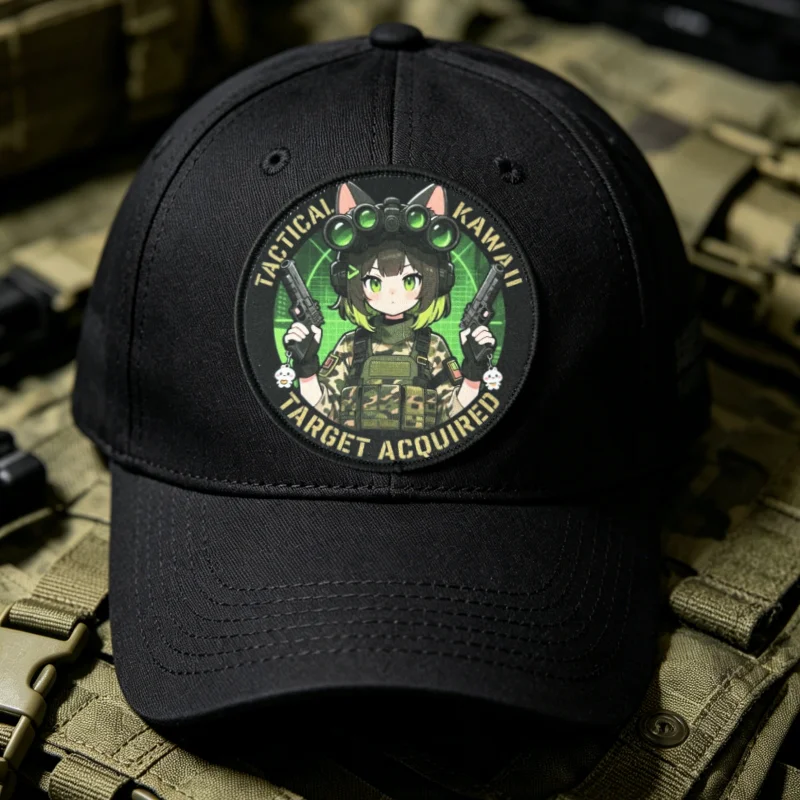 Parche táctico gancho y bucle chica gato anime para brazalete - imagen 3