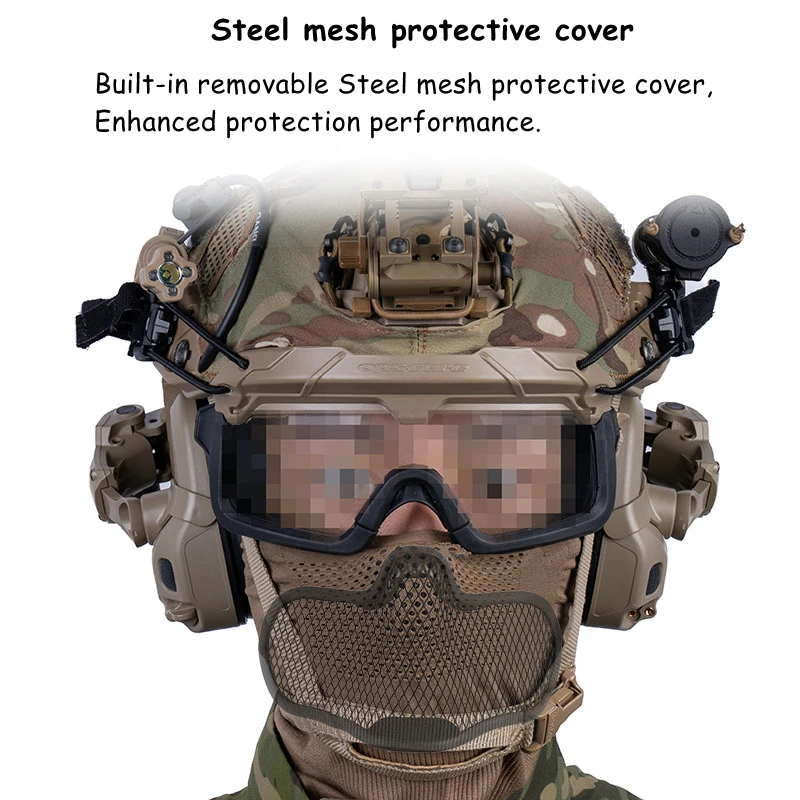 Balaclava táctica malla de acero transpirable para casco airsoft - imagen 5