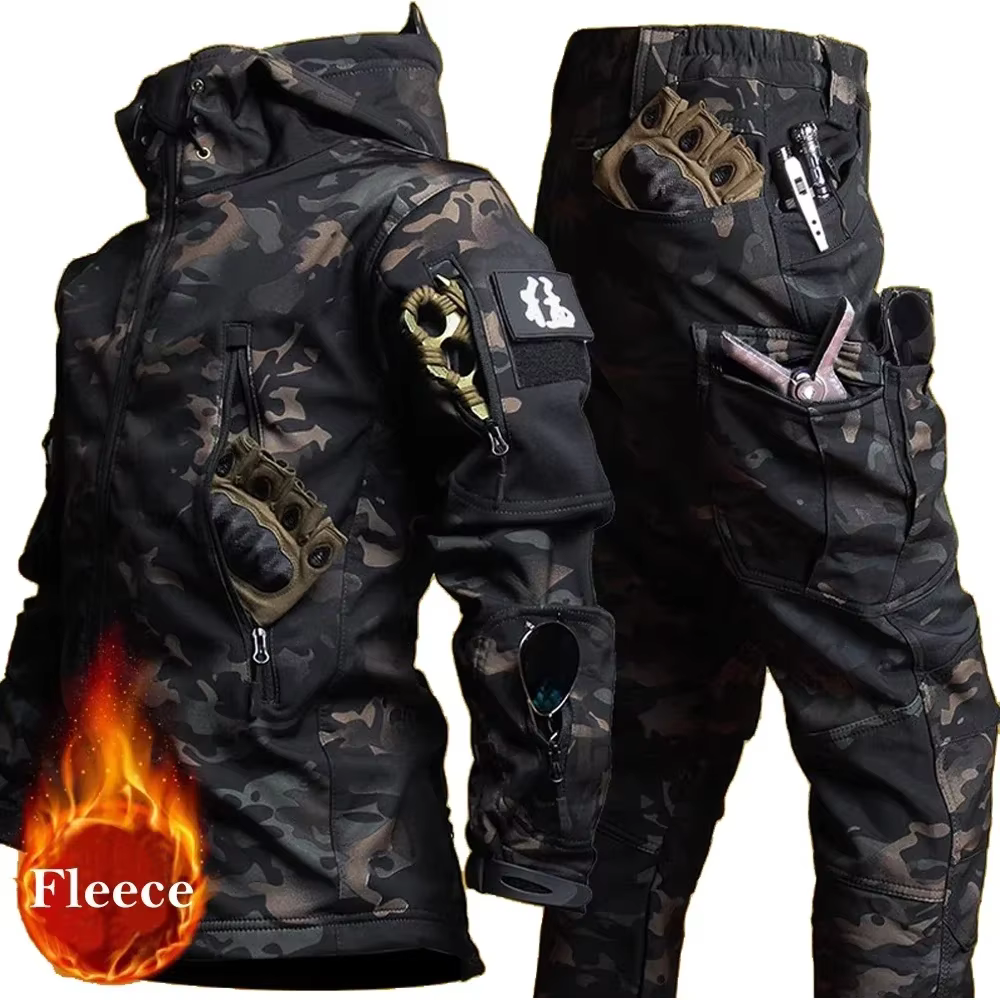 Chaqueta táctica impermeable forro polar cálido para aire libre - imagen 5