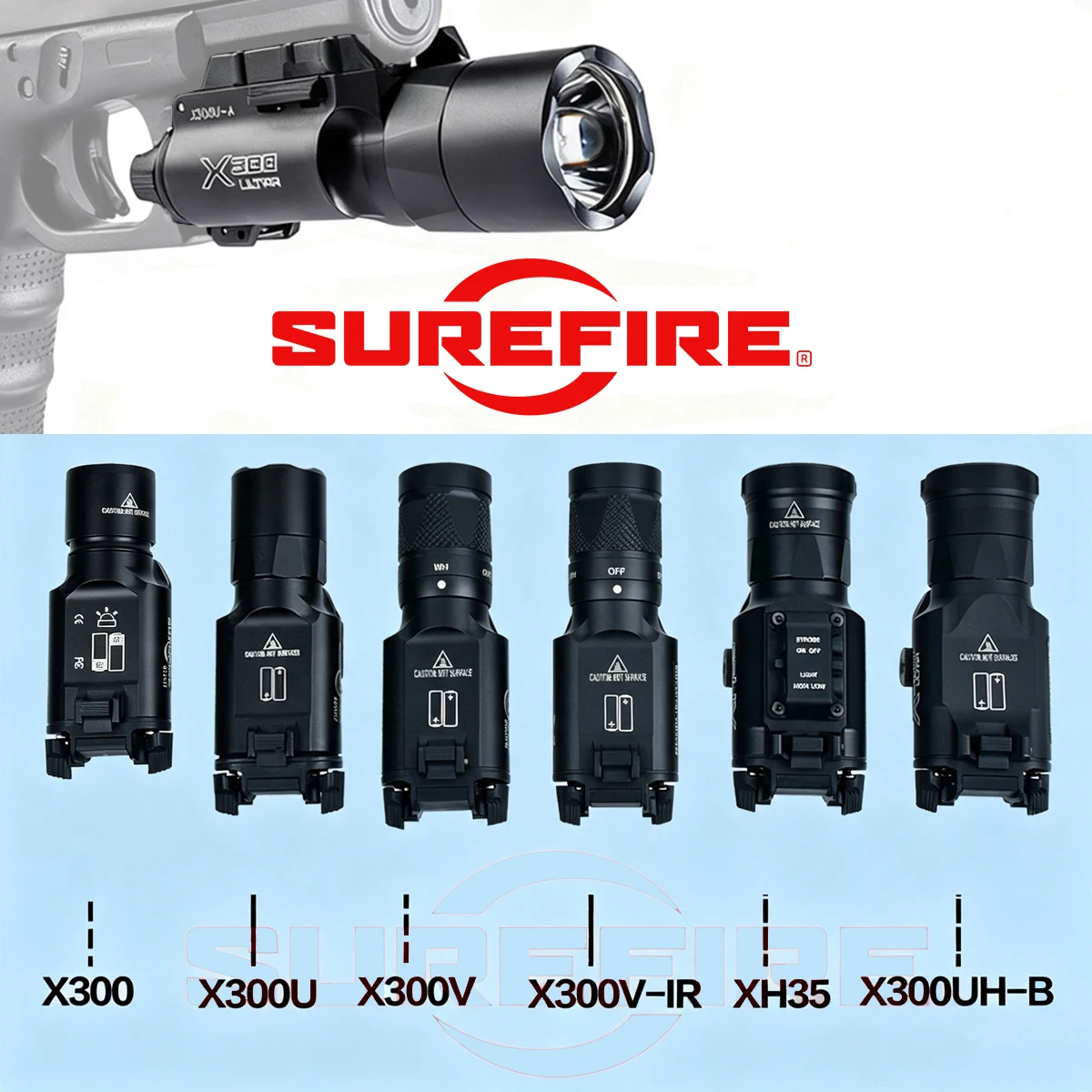 SureFire X300 Ultra – Linterna táctica LED para GLOCK y airsoft
