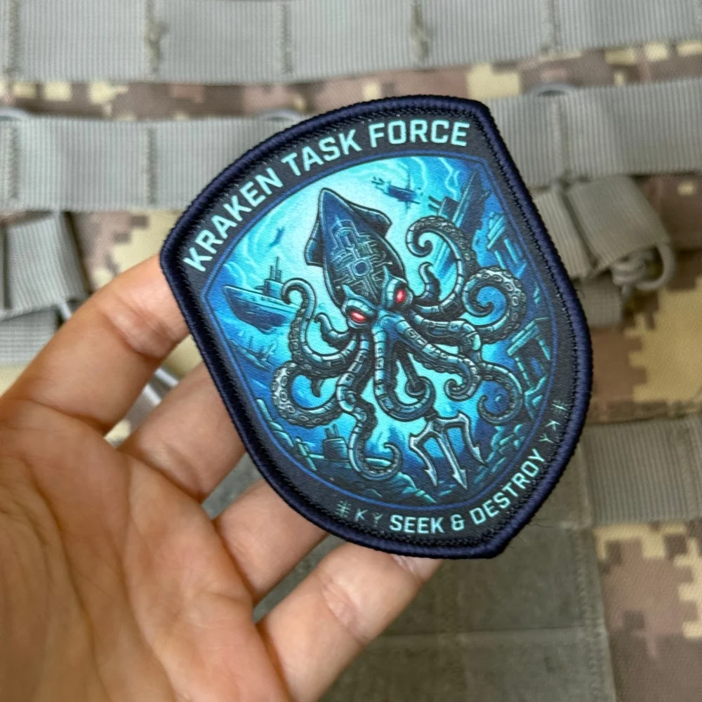 Parche táctico velcro pulpo Brigada Kraken estampado para gorra - imagen 5