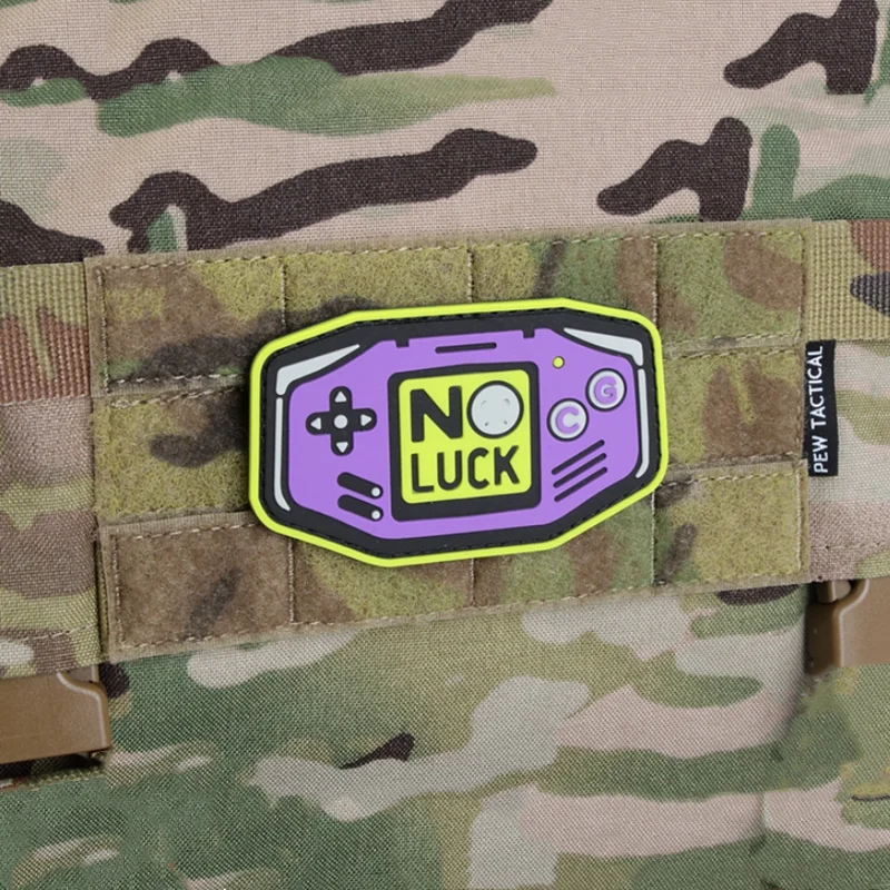 Parche táctico 3D de PVC Game Over No Luck para mochila